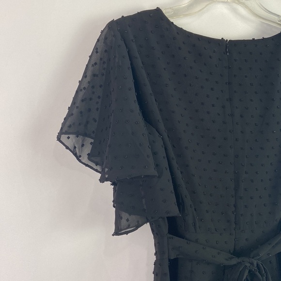 BB Dakota Black Ruffle Trim Belted Mini w/ Shorts Dress - Picture 12 of 16